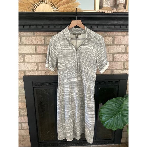 Tommy Bahama Calvert Grey French Terry Dress Womens Medium Short Sleeve Mini - Picture 2 of 8